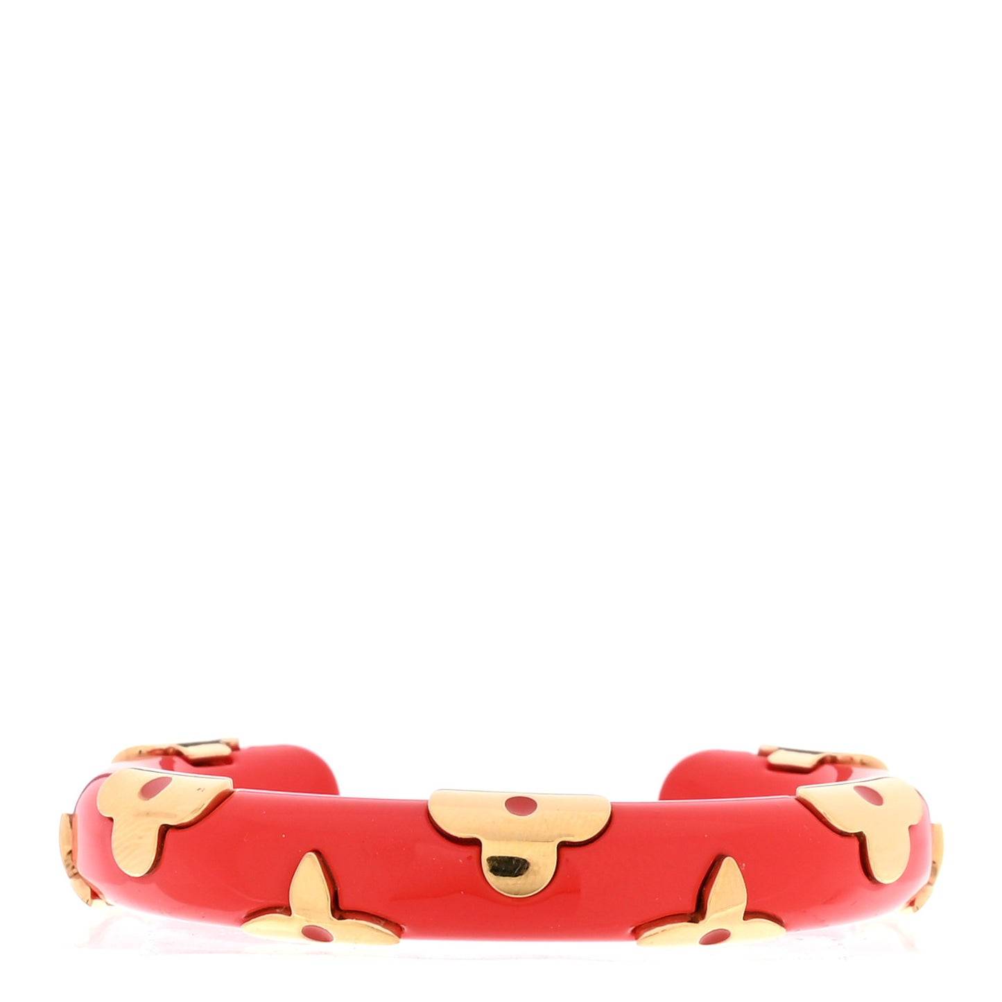 Resin Daily Monogram Bracelet S Red