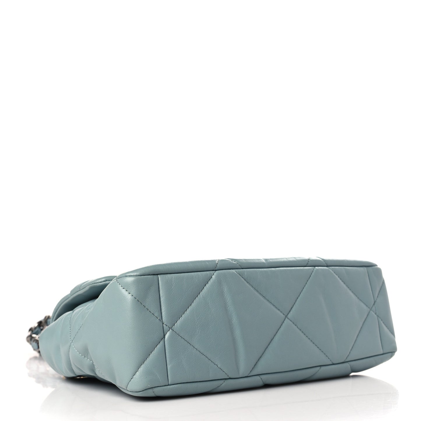 Goatskin Quilted Large Chanel 19 Flap Blue