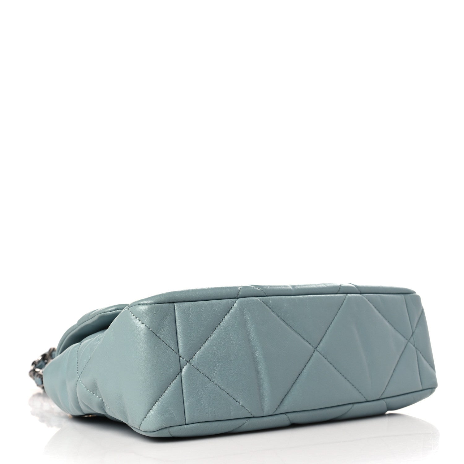 Chanel Goatskin Quilted Large Chanel 19 Flap Blue 4 of 9