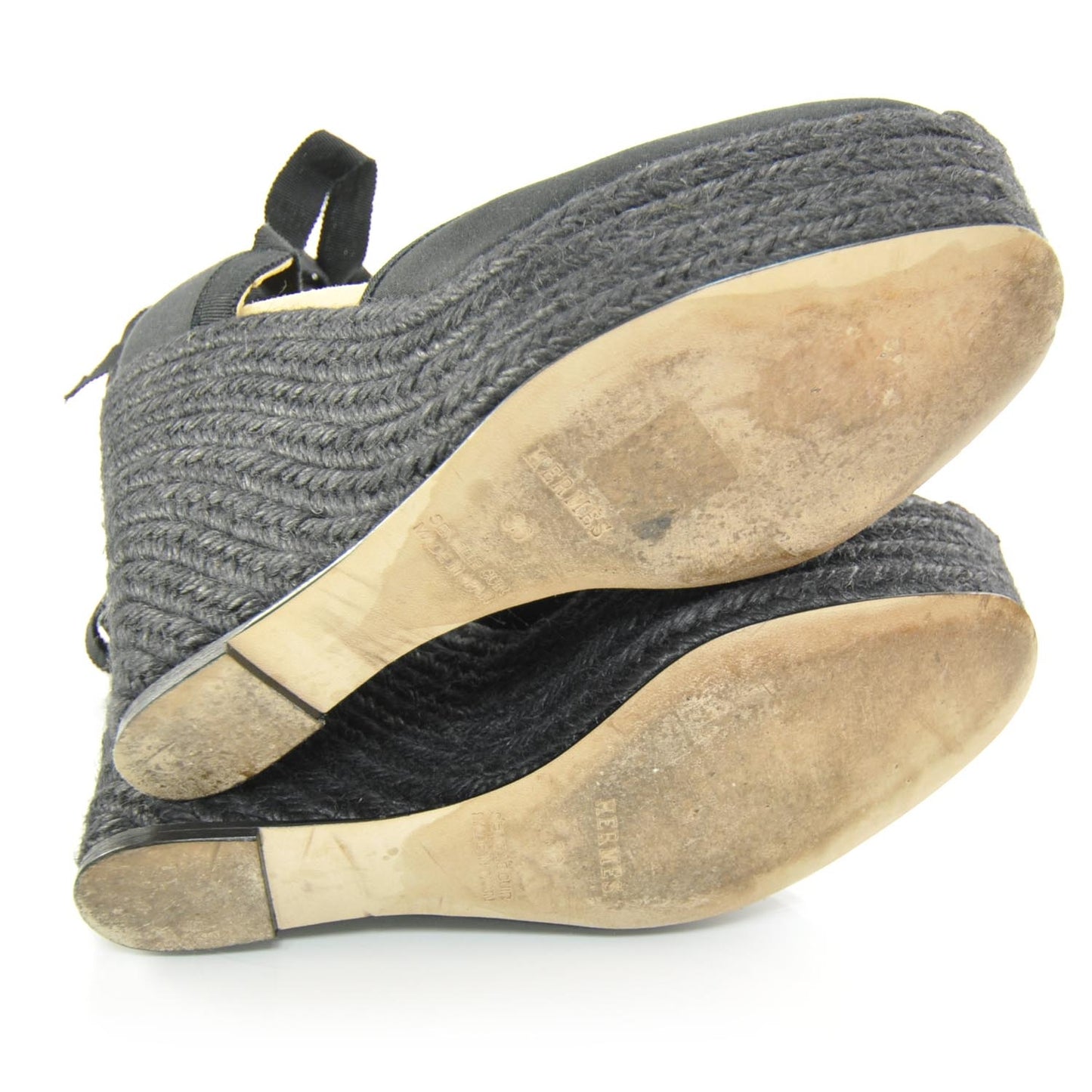 Espadrille Platform Wedge Sandals 36 Black