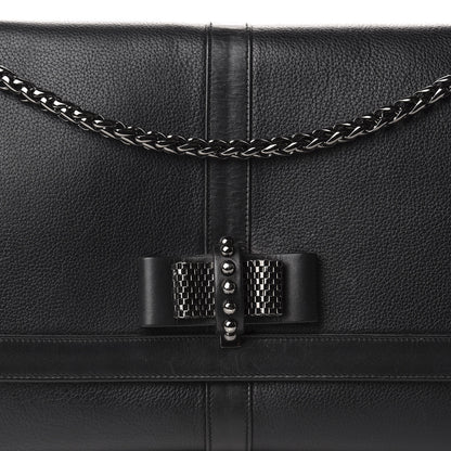 Christian Louboutin Calfskin Large Sweet Charity Shoulder Bag Black 8 of 8
