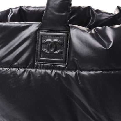 Chanel Nylon Quilted Coco Cocoon Reversible Tote Black 7 of 9