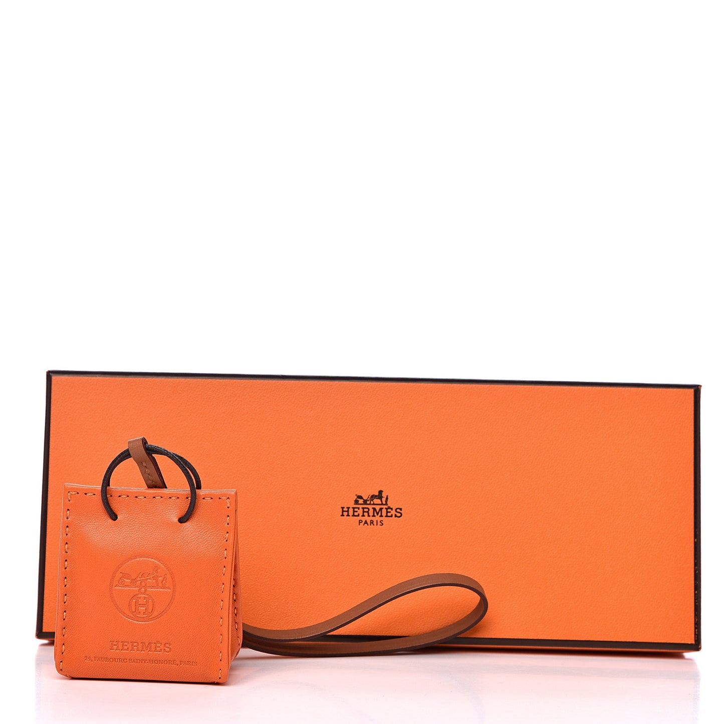 Milo Lambskin Swift Shopping Bag Charm Feu Gold