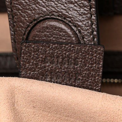 Gucci GG Supreme Monogram Textured Calfskin Web Medium Ophidia Shopping Tote Beige Ebony New Acero 7 of 13
