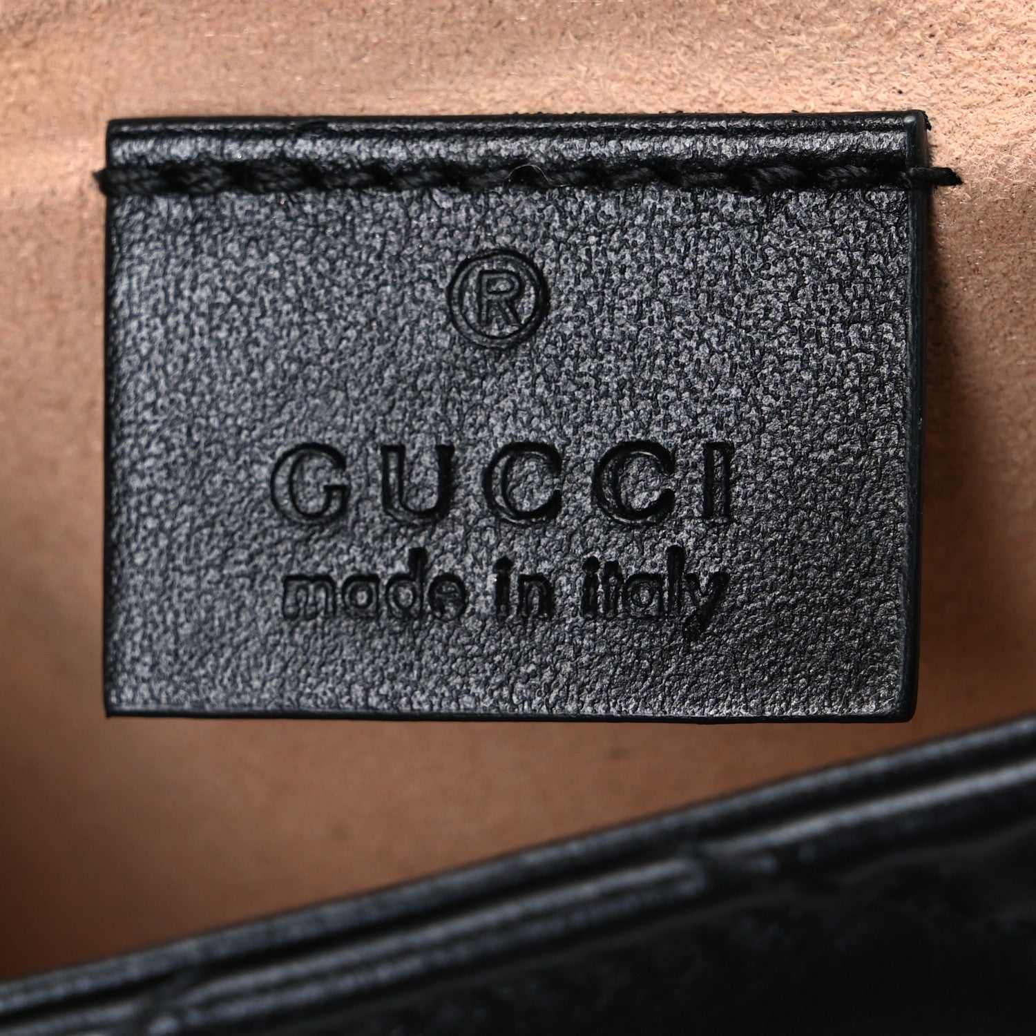 Gucci Calfskin Matelasse Super Mini GG Marmont Shoulder Bag Black 6 of 10