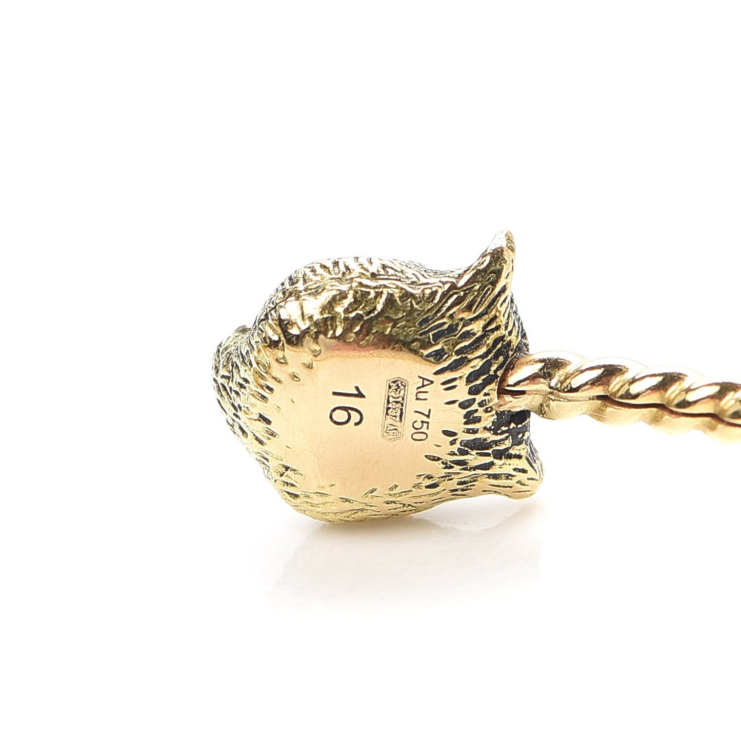 18K Yellow Gold Diamond Marche des Merveilles Tiger Cuff Bracelet