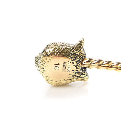 Gucci 18K Yellow Gold Diamond Marche des Merveilles Tiger Cuff Bracelet 5 of 6