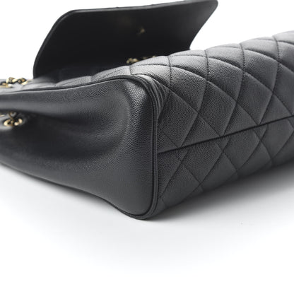 Chanel Caviar Quilted In Out Flap Shopping Tote Black 6 of 11
