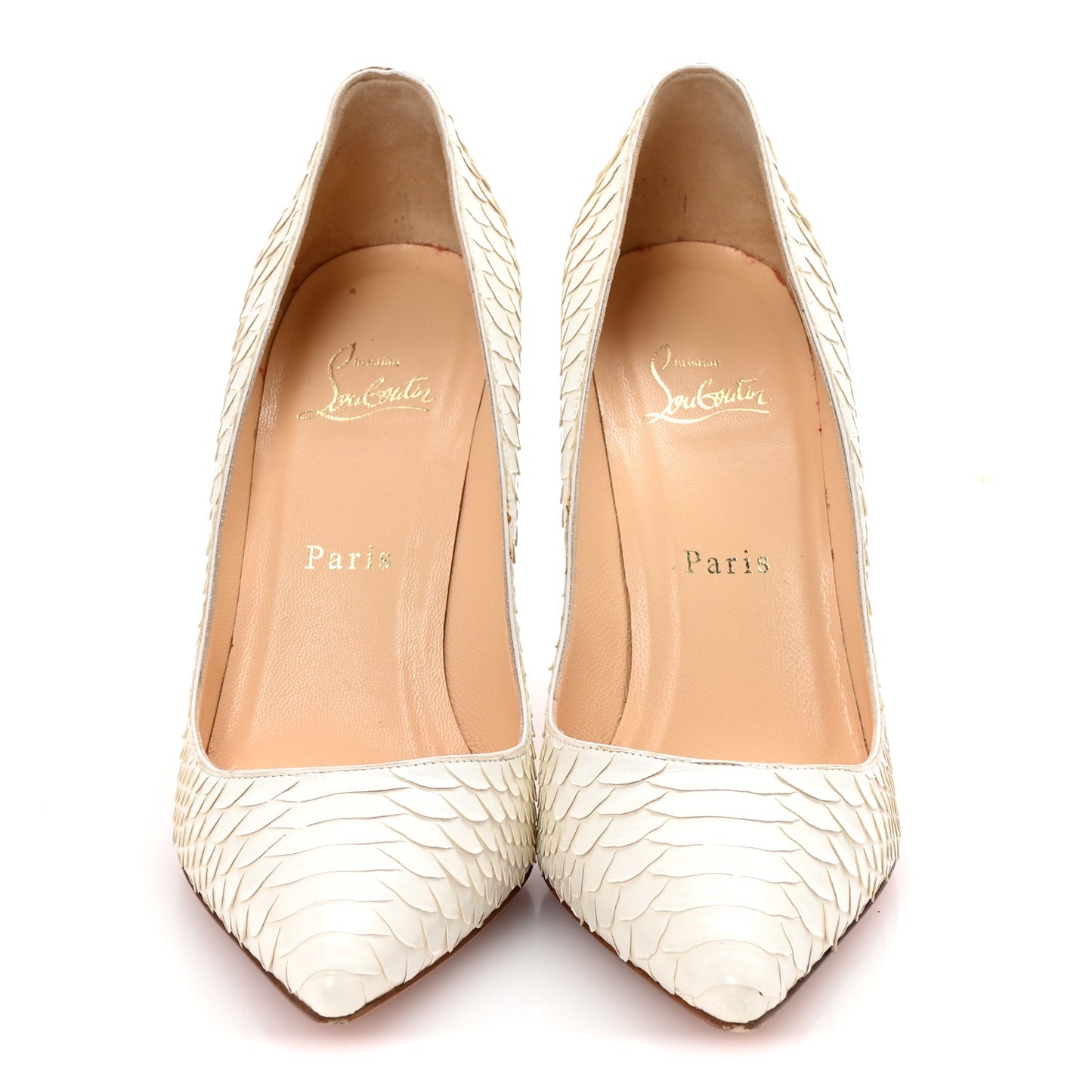 Snakeskin Crystal Lame So Kate 120 Pumps 38 White