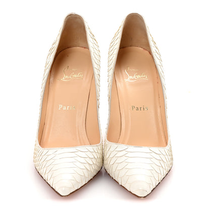 Christian Louboutin Snakeskin Crystal Lame So Kate 120 Pumps 38 White 3 of 8