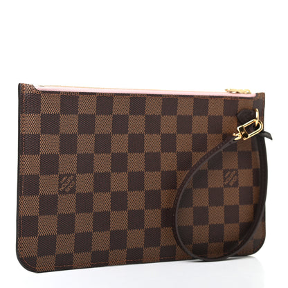 Louis Vuitton Damier Ebene Neverfull MM GM Pochette Rose Ballerine 3 of 6