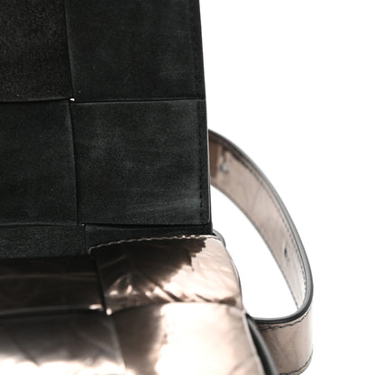 Bottega Veneta Metallic Crushed Calfskin Maxi Intrecciato Cassette Crossbody Bag Anchor 11 of 11