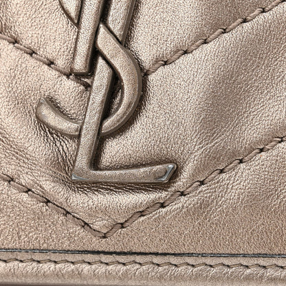 Saint Laurent Metallic Calfskin Matelasse Monogram Niki Chain Wallet Platinum 11 of 13