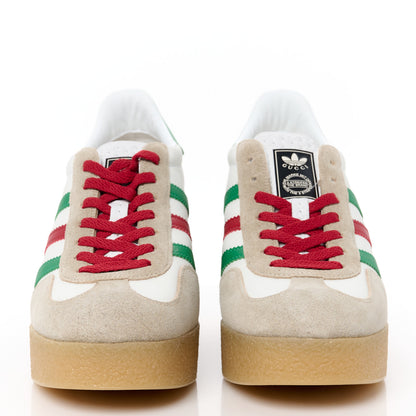Gucci X ADIDAS Suede Madeira Gazelle Wedge Sneakers 42 Oatmeal White New Shamarock Hibiscus Red 2 of 8