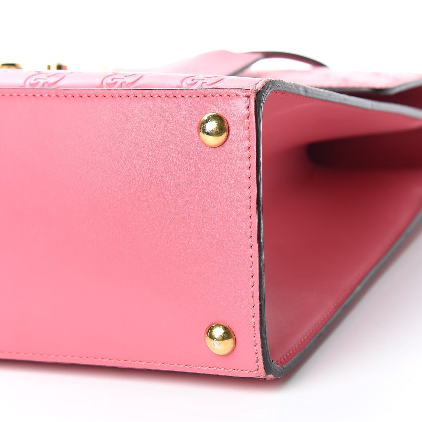Guccissima Signature Medium Padlock Top Handle Bag Flush