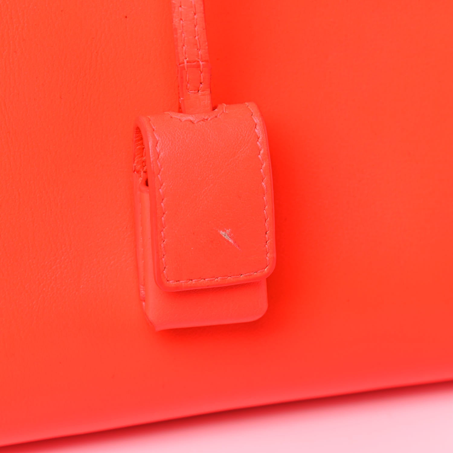 Saint Laurent Calfskin Small Sac De Jour Neon Orange 5 of 5