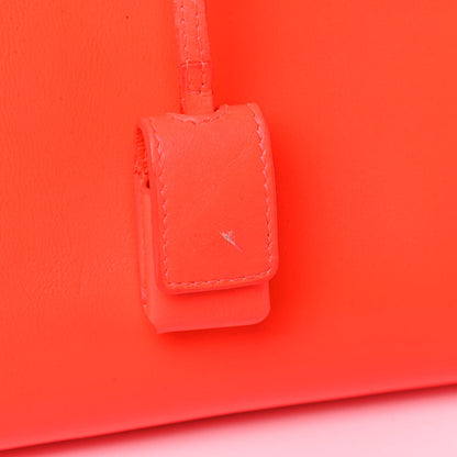 Saint Laurent Calfskin Small Sac De Jour Neon Orange 5 of 5