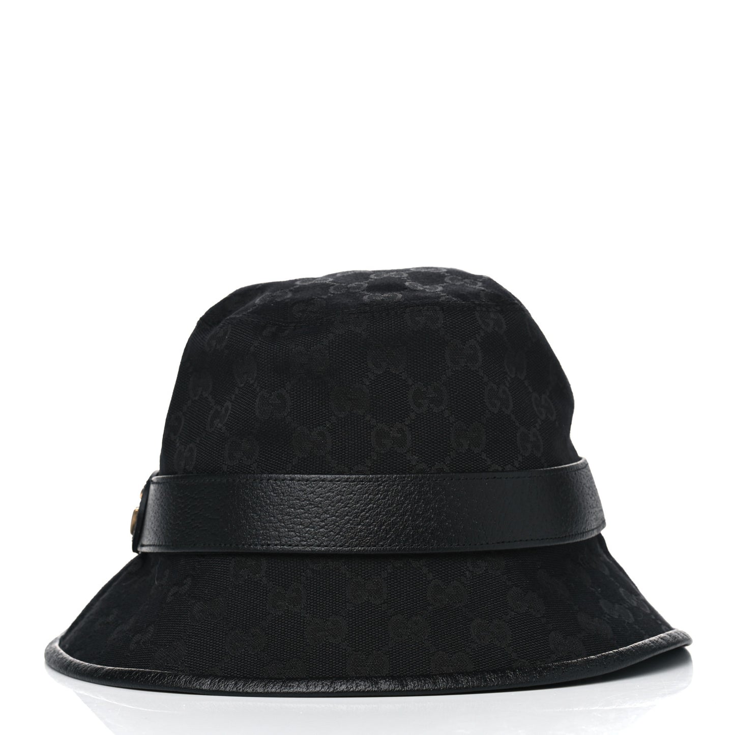 Monogram Textured Dollar Calfskin GG Jago Bucket Hat M Black