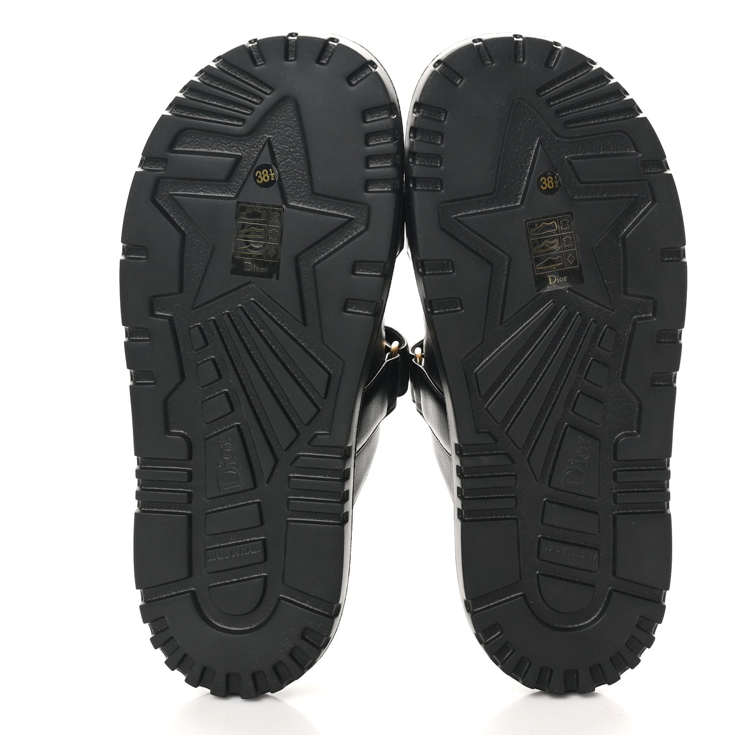 Christian Dior Lambskin Dioract 10mm Slide Sandals 38.5 Black 6 of 9