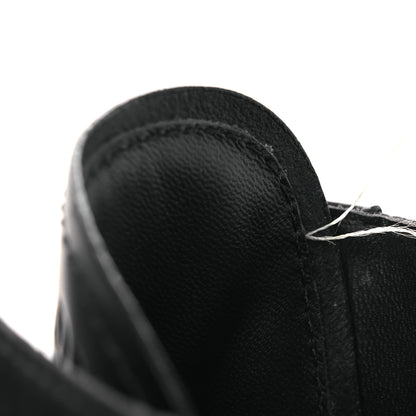 Prada Spazzolato Rois Nylon Metal Triangle Logo Monolith Pouch Pocket 55mm Boots 37 Black 11 of 12
