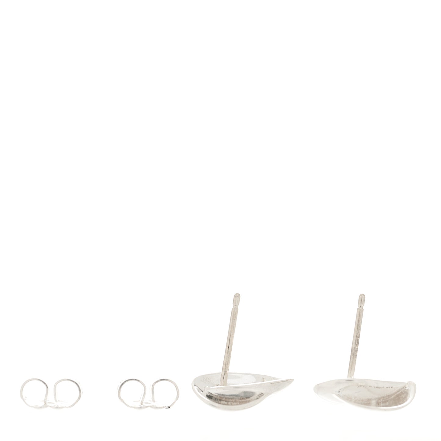 Sterling Silver Frank Gehry Folded Heart Earrings