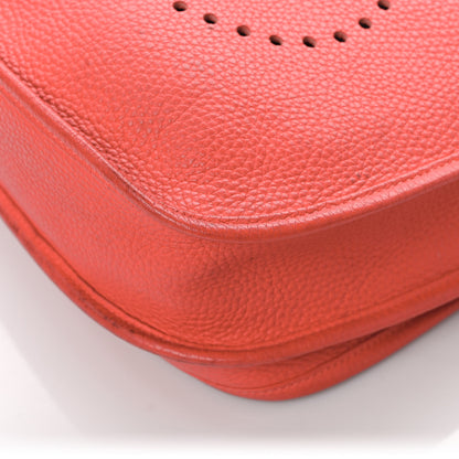 Hermes Taurillon Clemence Evelyne III PM Rouge Pivoine 10 of 13