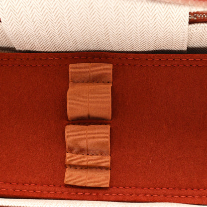 Hermes Cotton H Canvas Lambskin Escale Case Cognac 5 of 7