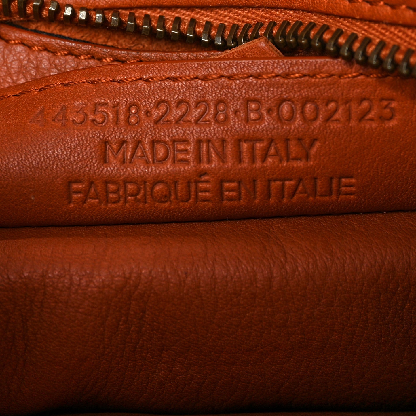 Veau Grana Perforated Blackout Hardware Mini City Marron Caramel