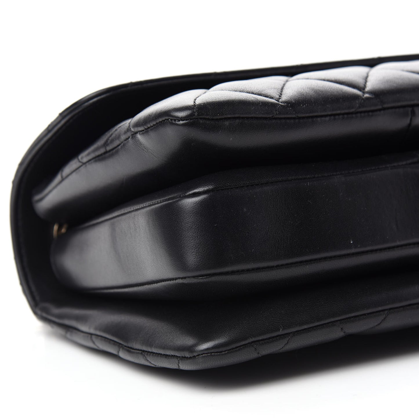 Lambskin Quilted Small Trendy CC Dual Handle Flap Bag Black