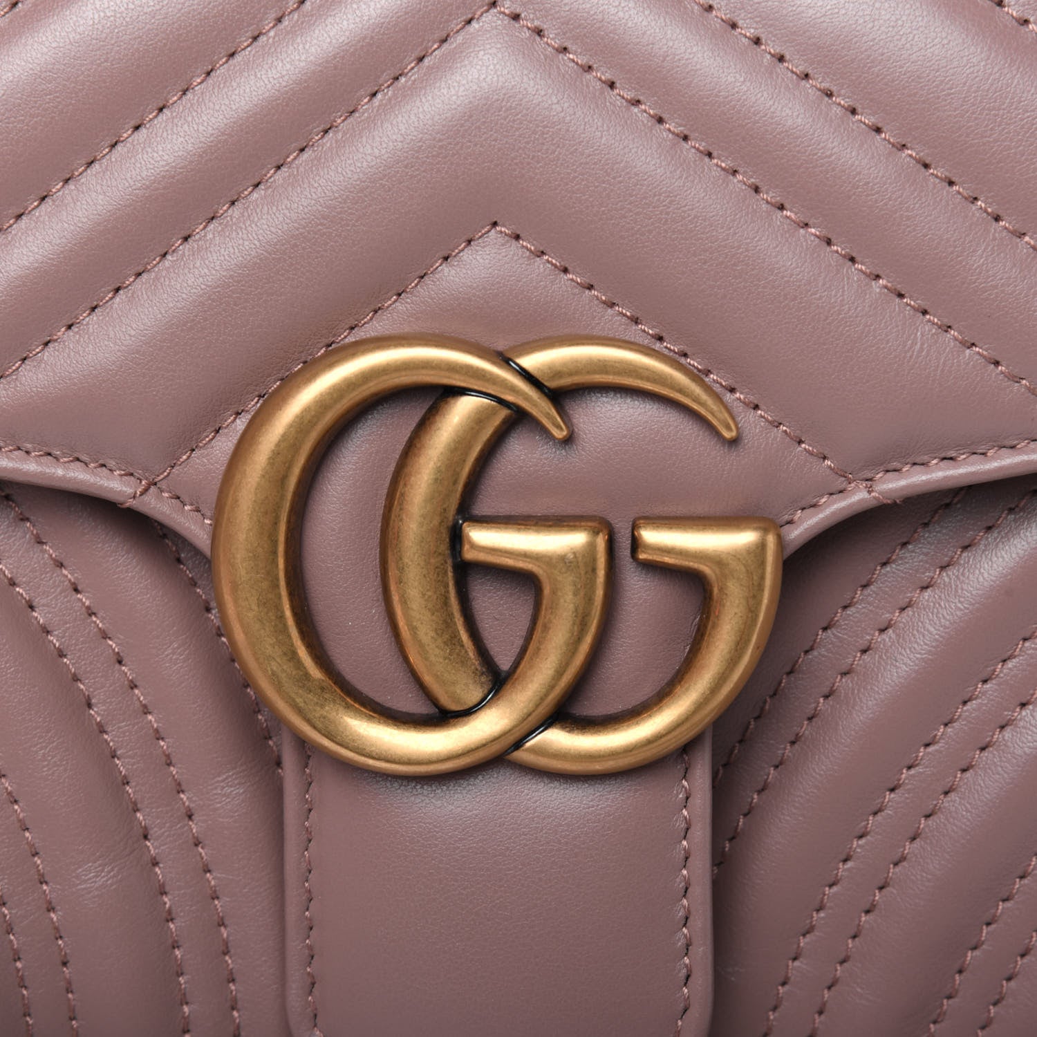 Gucci Calfskin Matelasse Small GG Marmont Shoulder Bag Porcelain Rose 14 of 15