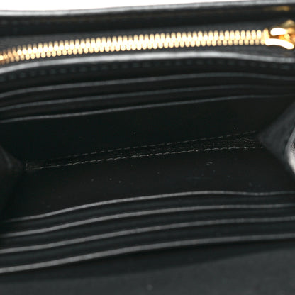 Gucci Boarded Plutone Calfskin Horsebit 1955 Flap Card Case Wallet Black 5 of 11