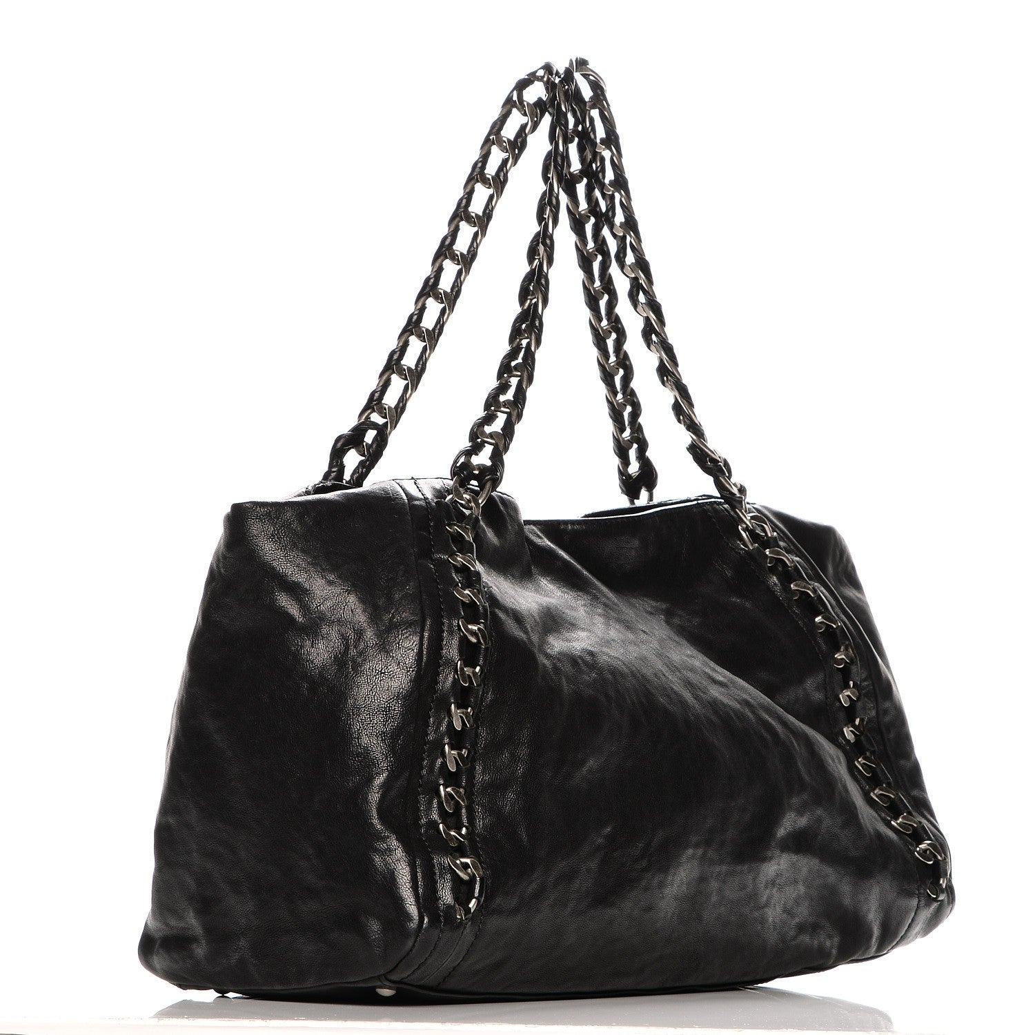 Chanel Glazed Caviar East West Modern Chain Tote Black 3 of 7
