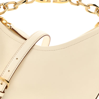 Valentino Garavani Nappa Mini Vlogo Moon Hobo Bag Ivory 8 of 10