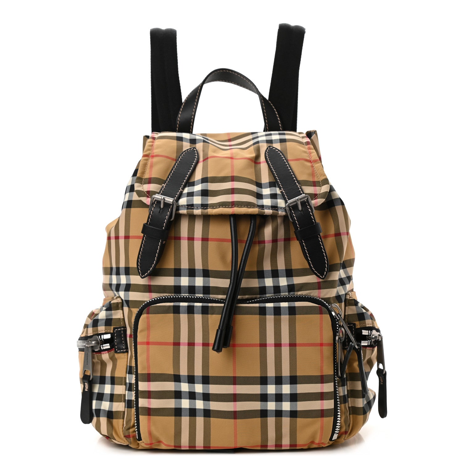 Burberry Nylon Vintage Check Medium Rucksack Backpack Antique Yellow 1 of 10
