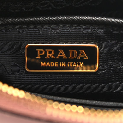 Prada Metallic Saffiano Small Flat Pouch Antico Mordore 6 of 10