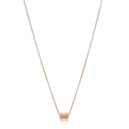 Bulgari 18K Rose Gold Mini B.Zero1 Pendant Necklace 1 of 7