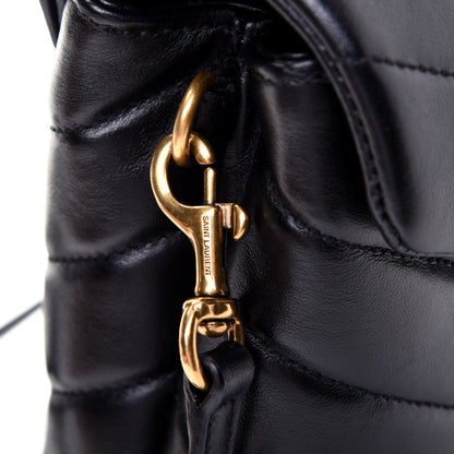 Saint Laurent Calfskin Y Quilted Monogram Toy Loulou Crossbody Bag Black 16 of 17