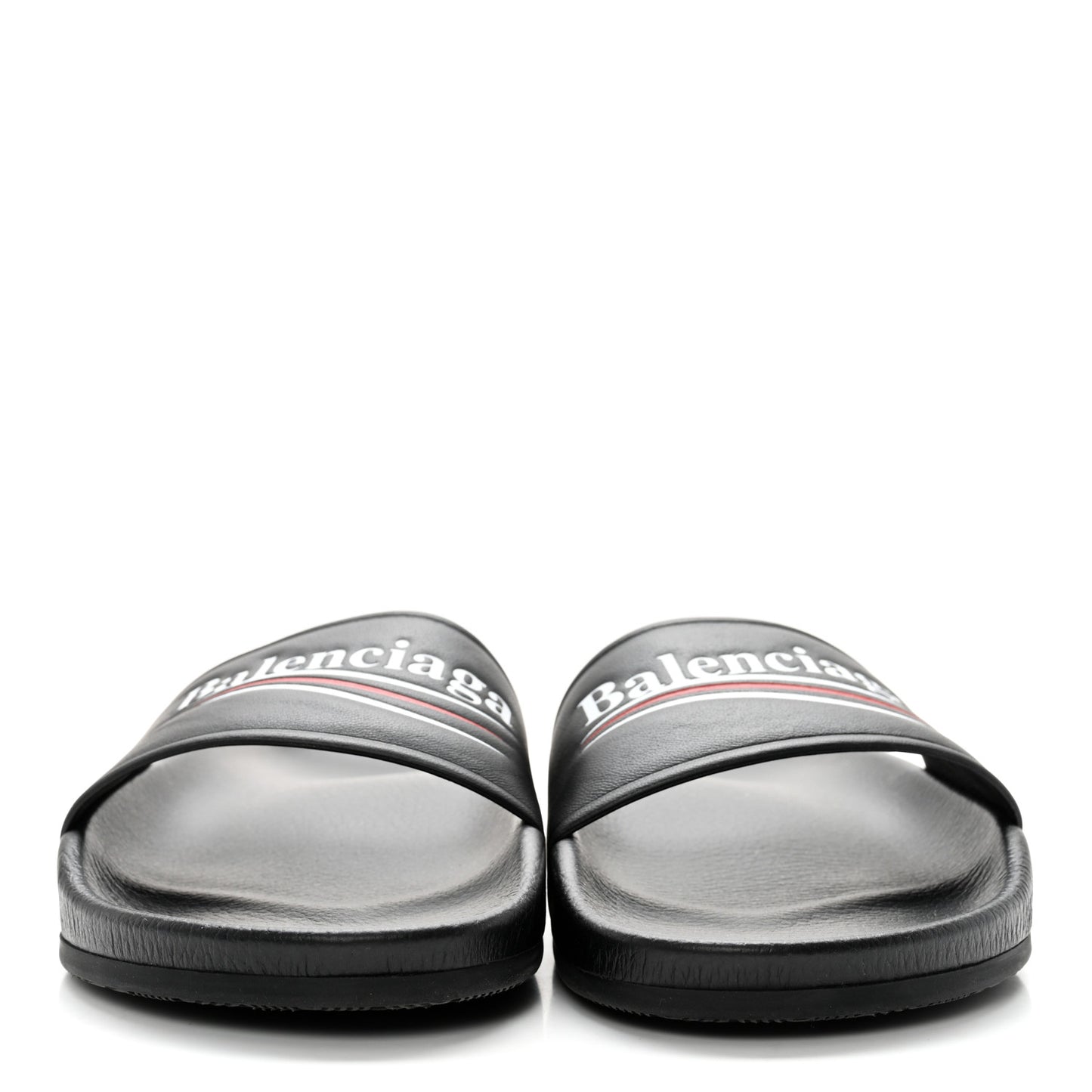 Nappa Political Campaign Logo Womens Pool Slide Sandals 38 Black White Vermillon