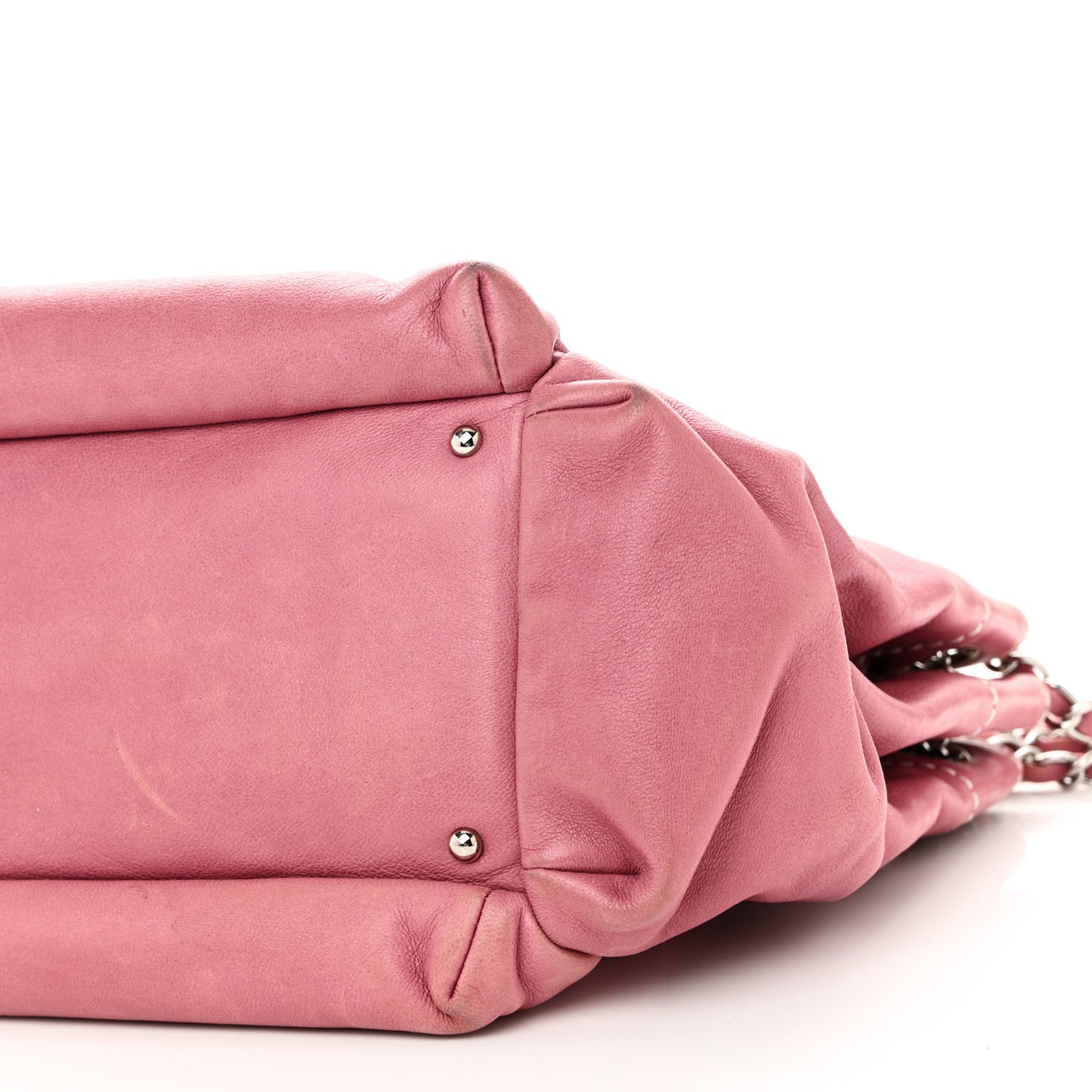 Lambskin Lax Accordion Hobo Pink