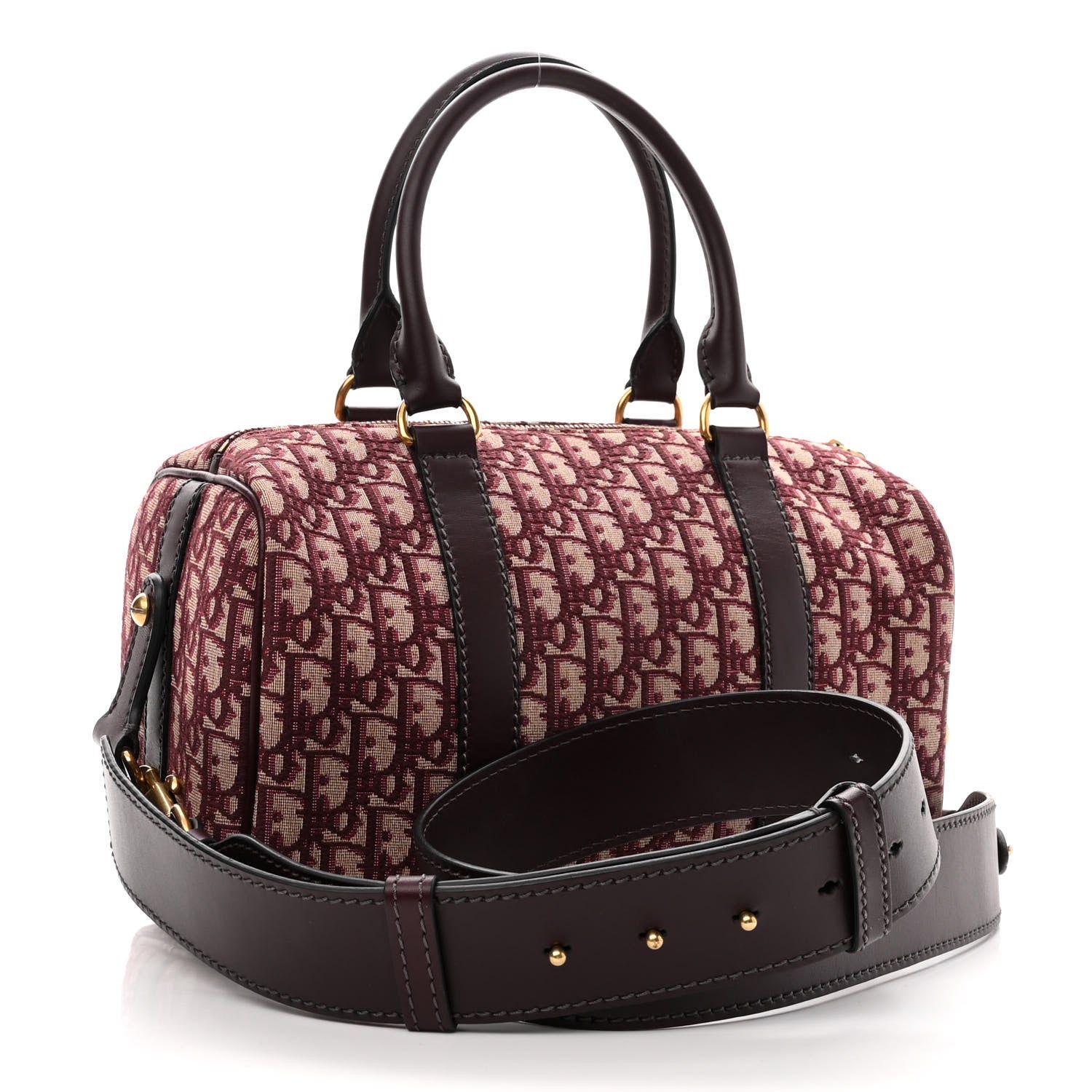 Christian Dior Oblique Boston Bag Bordeaux 3 of 10
