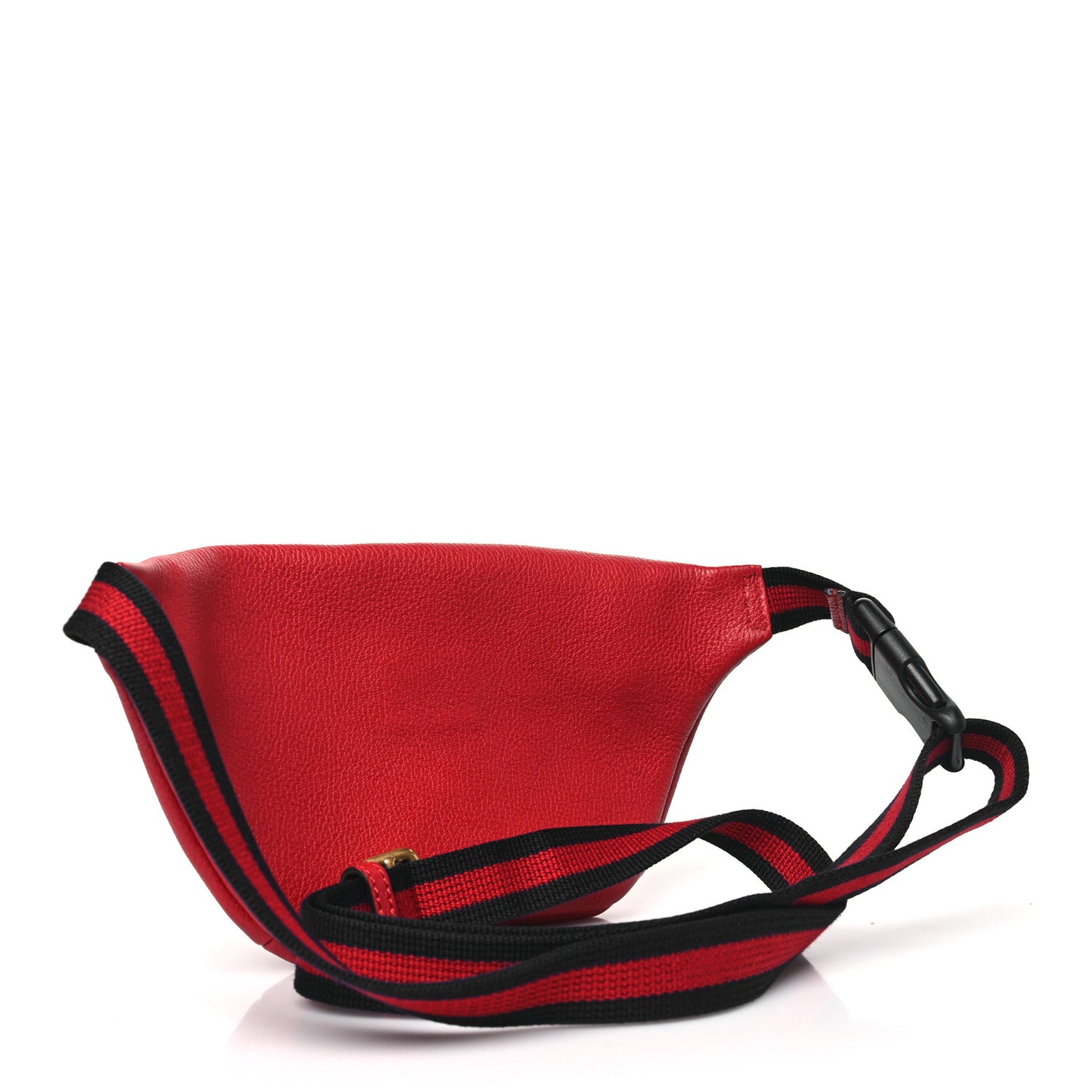 Grained Calfskin Logo Belt Bag Hibiscus Red
