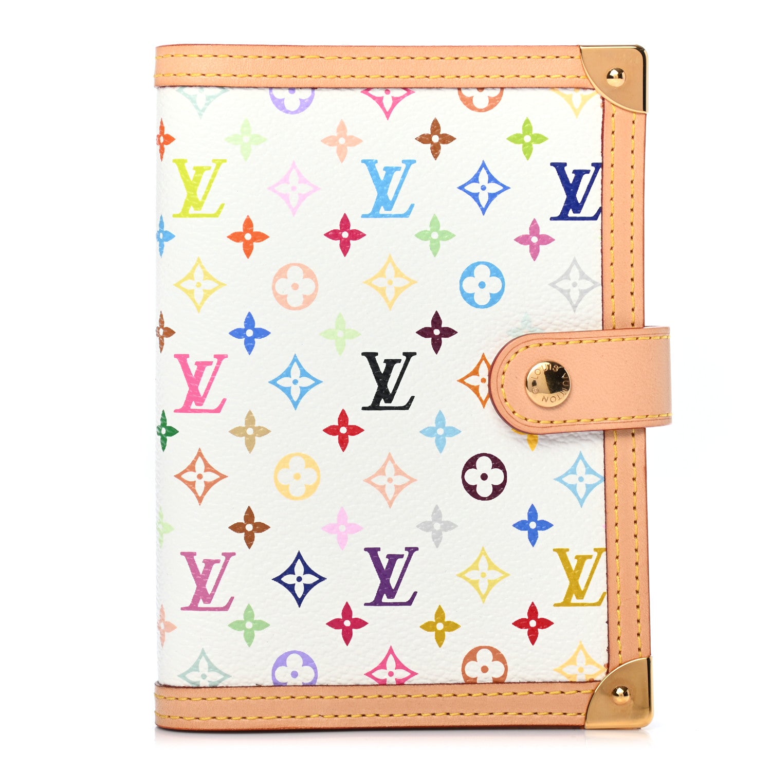 Louis Vuitton Monogram Multicolor Small Ring Agenda Cover White 1 of 6