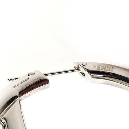 Fendi Metal FF Hoop Earrings Gold Silver 4 of 5