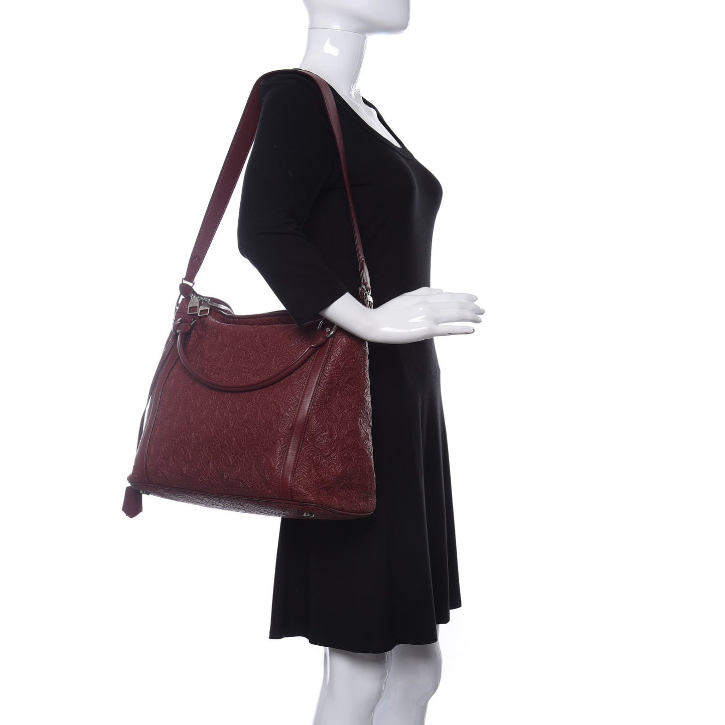 Monogram Lambskin Antheia Ixia MM Fuchsia