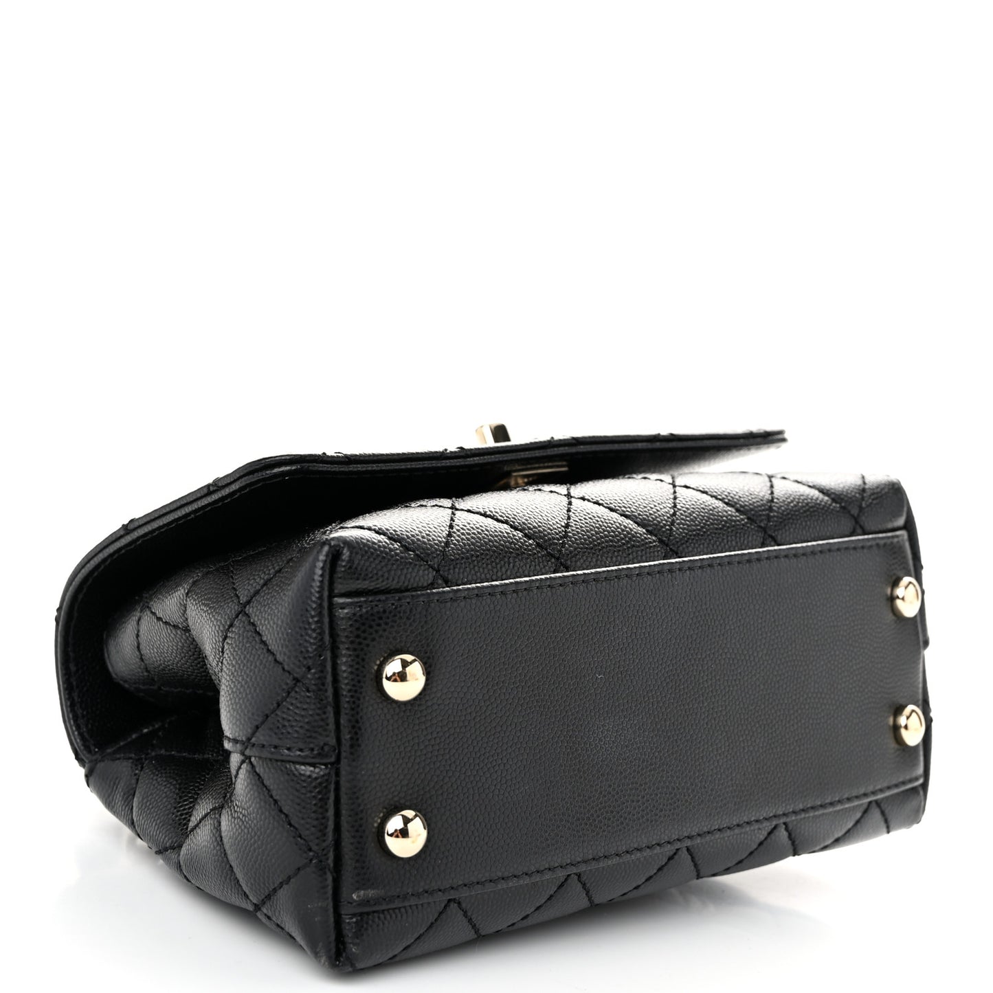 Caviar Quilted Extra Mini Coco Handle Flap Black