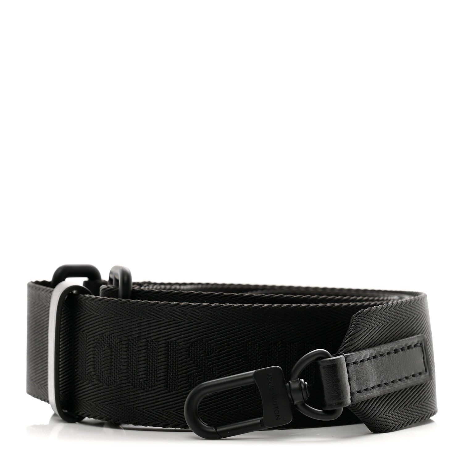 Louis Vuitton Jacquard Canvas Keepall Bandouliere Adjustable Shoulder Strap Black 1 of 3