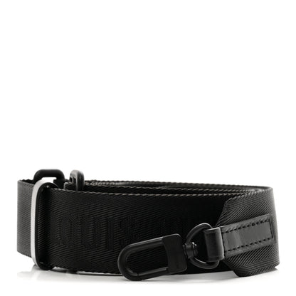 Louis Vuitton Jacquard Canvas Keepall Bandouliere Adjustable Shoulder Strap Black 1 of 3