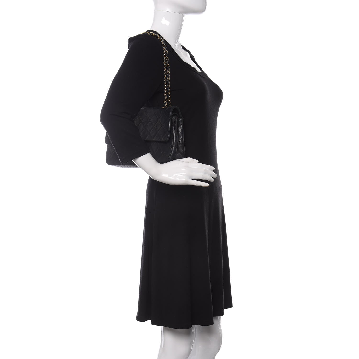 Chanel Lambskin Quilted Medium Double Flap Black 2 of 21