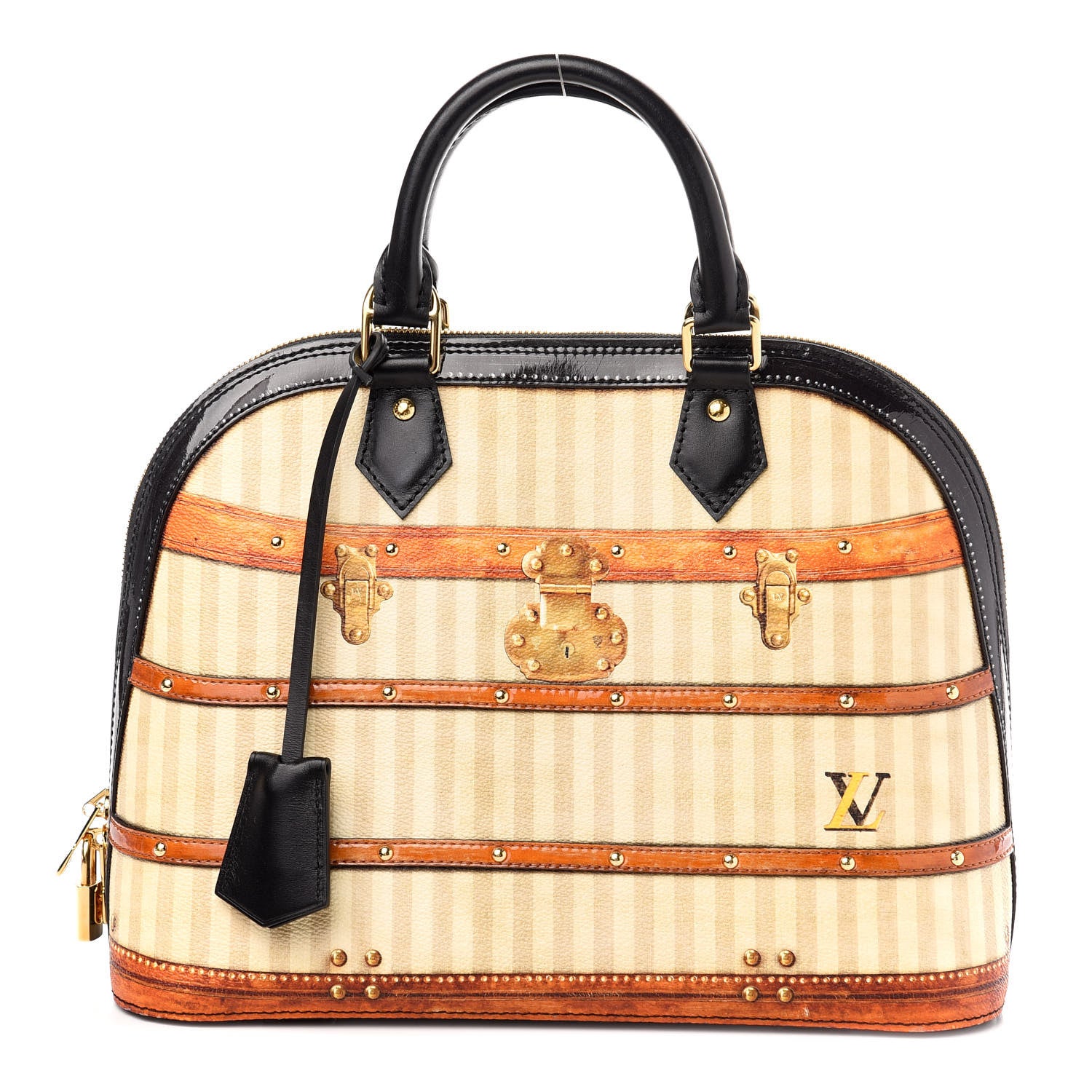 Louis Vuitton Transformed Canvas Patent Time Trunk Alma PM Beige 1 of 10
