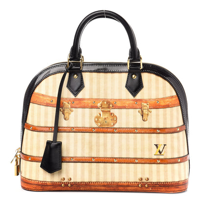 Louis Vuitton Transformed Canvas Patent Time Trunk Alma PM Beige 1 of 10